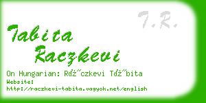 tabita raczkevi business card